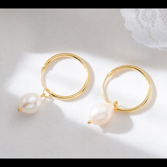 COPY - Beautiful silver hoop earrings - Picture 4 of 4